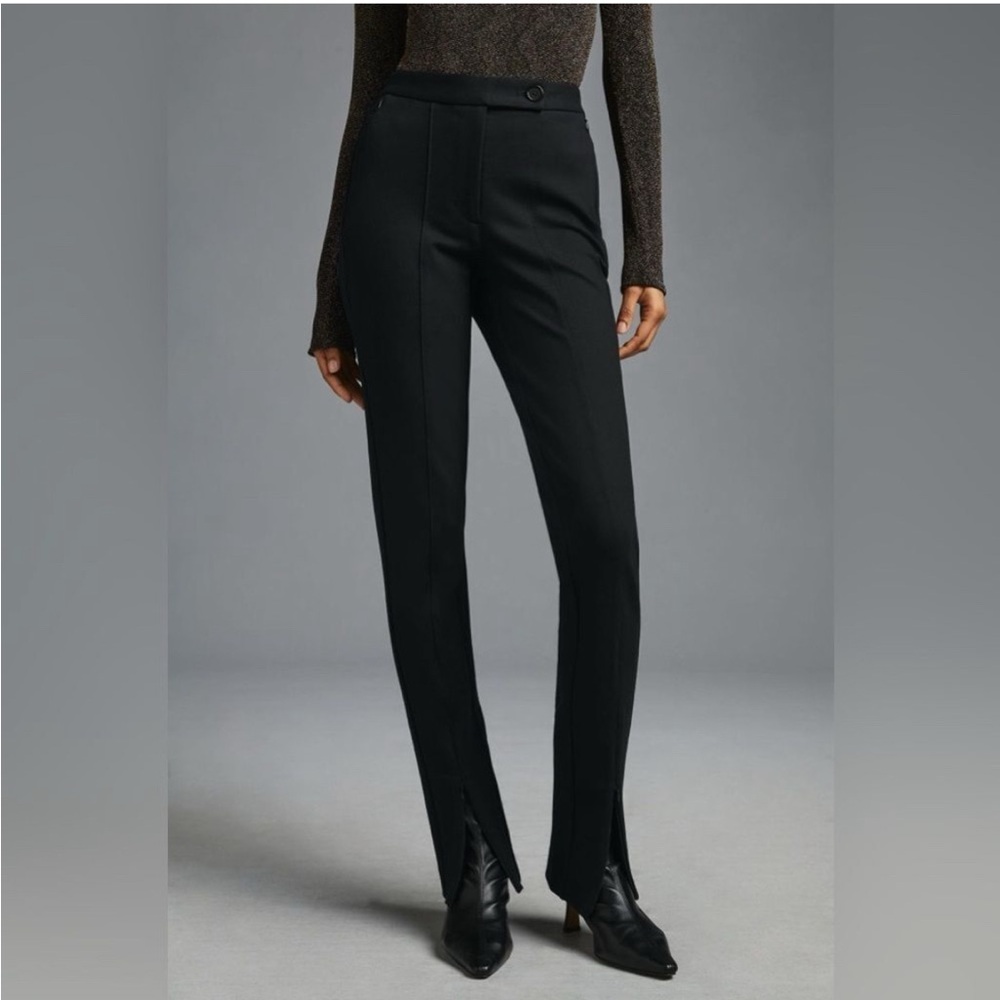 Anthropologie Maeve Ankle Zip Pants Black size 4